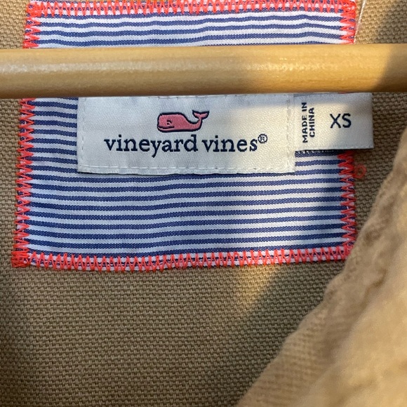 Vineyard Vines Chore Barn Coat Button Up Khaki Tan Canvas Jacket Women’s XS - Picture 10 of 13
